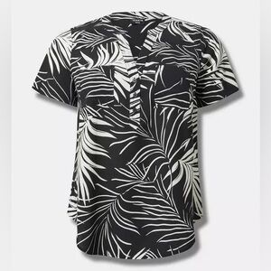 Torrid Harper Challis Short Sleeve Blouse